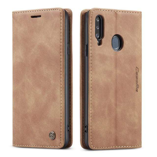 Slim Magnetic Leather Case For Samsung Galaxy Galaxy A13 / Brown CM20230201-C-03-for Galaxy A13-Brown