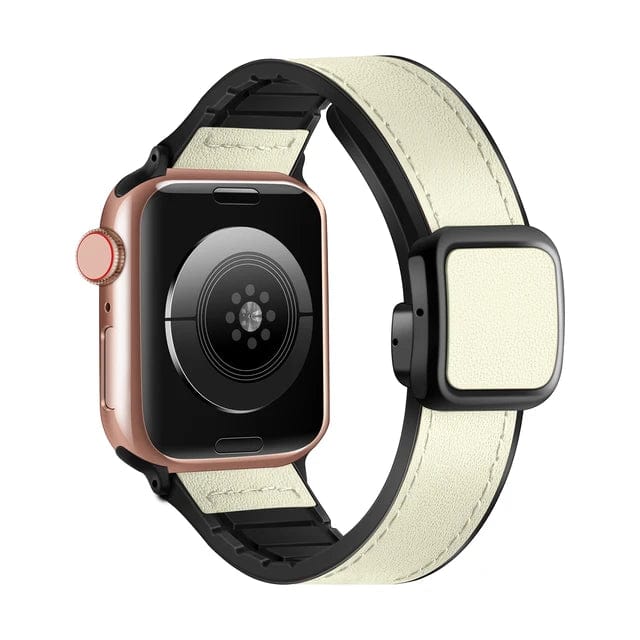 Leather Sport Watch Band Pale Yellow / 38mm, 40mm & 41mm DP2312151S06