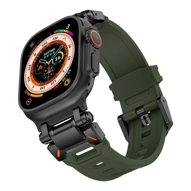 Rugged Mens Watch Band Black + Green / 49mm (Ultra) DP2312271AL05