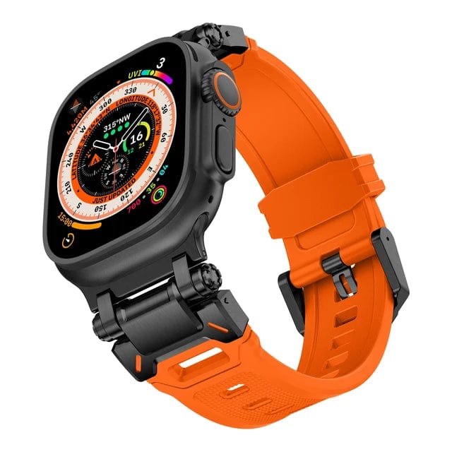 Rugged Mens Watch Band Black + Orange / 49mm (Ultra) DP2312271AL02