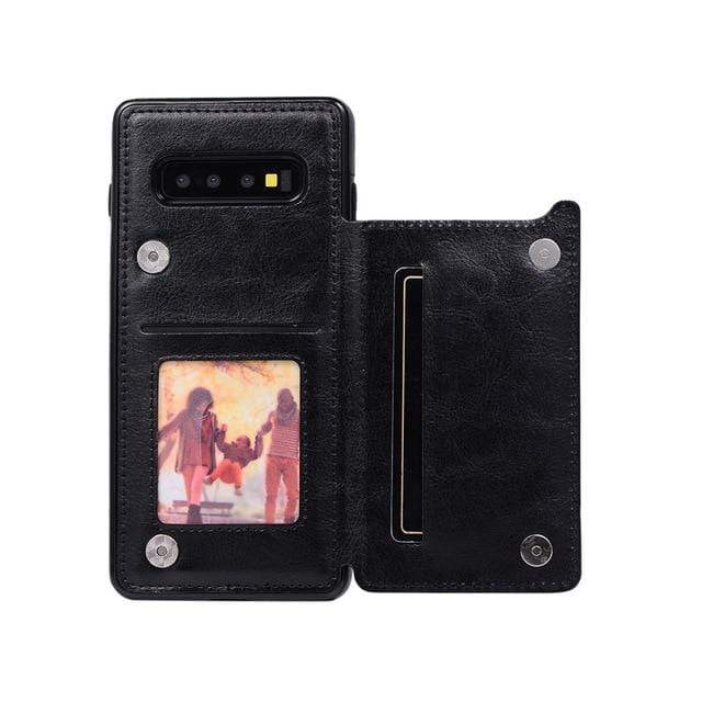 Leather Wallet Case For Samsung Galaxy S Galaxy S23 / Black CM20230301-010-for Galaxy S23-Black