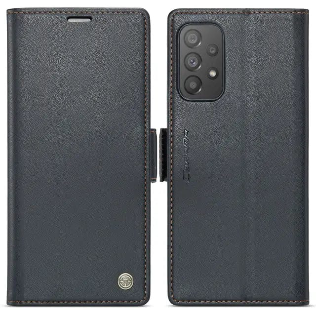 RFID Leather Card Holder Case For Samsung A Series Galaxy A12 5G / Black CM20231116-06-Samsung A12 5G-Black