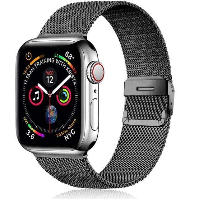 Milanese Stainless Steel Watch Band Black / 38mm, 40mm & 41mm DP20923S02