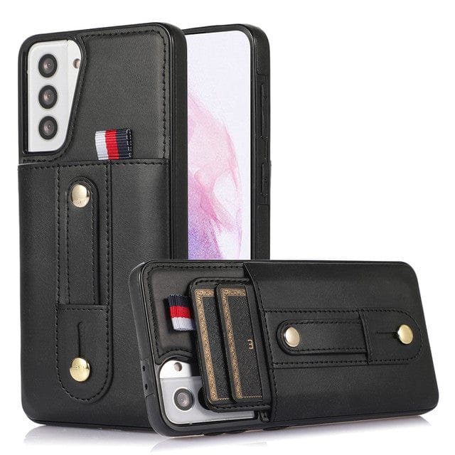 Leather Card Holder Case For Samsung Galaxy S Galaxy S10 / Black CM220811-05-Samsung S10-Black