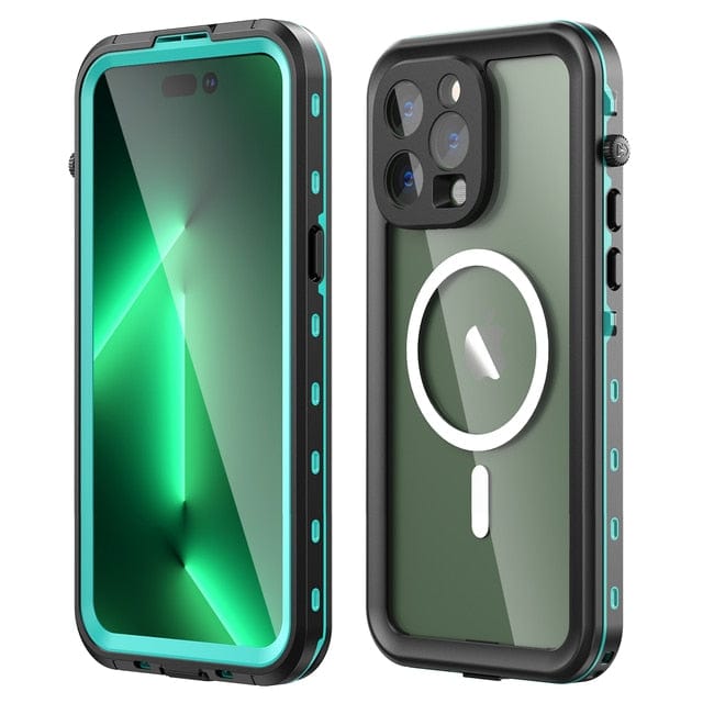 Waterproof Phone Case With Magnetic Charging iPhone 14 / Blue CM20221010-A-01-iPhone 14-Blue