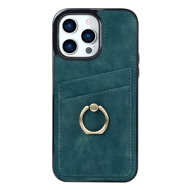 Matte Leather Cardholder Phone Case iPhone 12 Mini / Blue CM20221201-A-02-iPhone 12 Mini-Blue