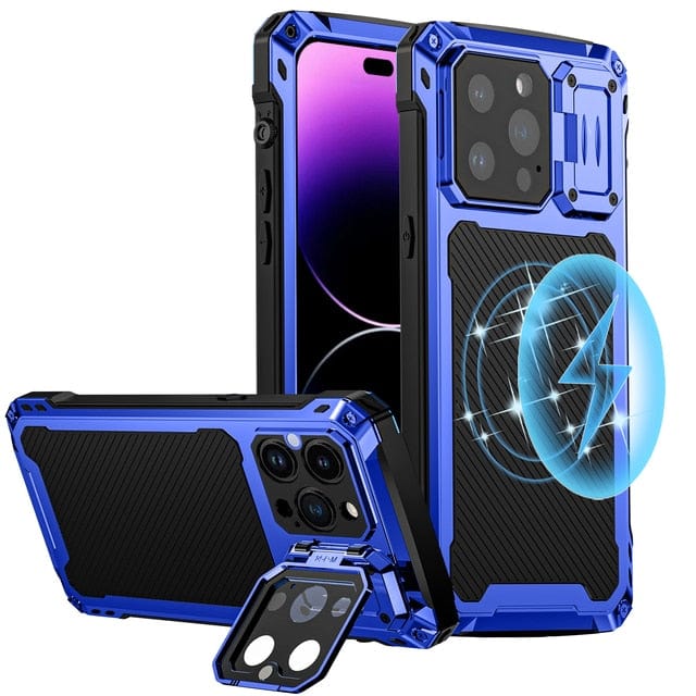 Heavy Duty Phone Case With Magnetic Charging iPhone 14 Pro / Blue CM20230523-001-iPhone 14 Pro-Blue