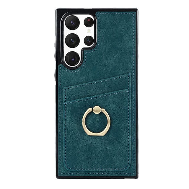 Matte Leather Cardholder Case For Samsung Galaxy Galaxy S20 / Blue CM20221201-B-03-Samsung S20-Blue