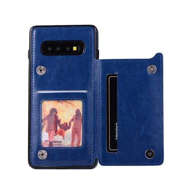Leather Wallet Case For Samsung Galaxy S Galaxy S23 / Blue CM20230301-010-for Galaxy S23-Blue