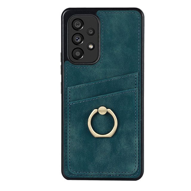 Matte Leather Cardholder Case For Samsung A Series Galaxy A12 5G / Blue CM20221201-A-02-Samsung A12 5G-Blue