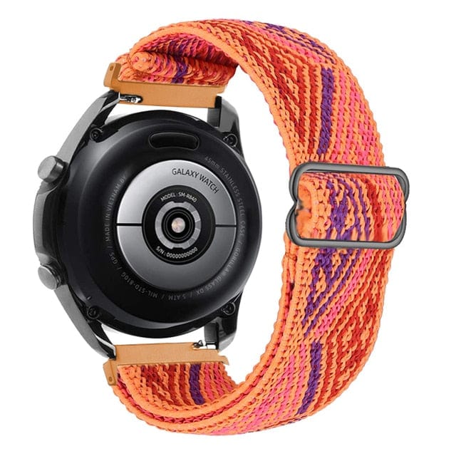 Adjustable Nylon Sports Watch Band For Samsung Boho Orange / 20mm DS2105242S33