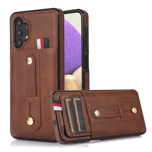 Leather Card Holder Case For Samsung Galaxy A Samsung A73 5G / Brown CM220811-05-Sasmung A73 5G-Brown