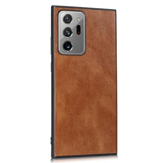 Slim Leather Case For Samsung Galaxy Galaxy S20 / Brown W210220A-S20-Brown