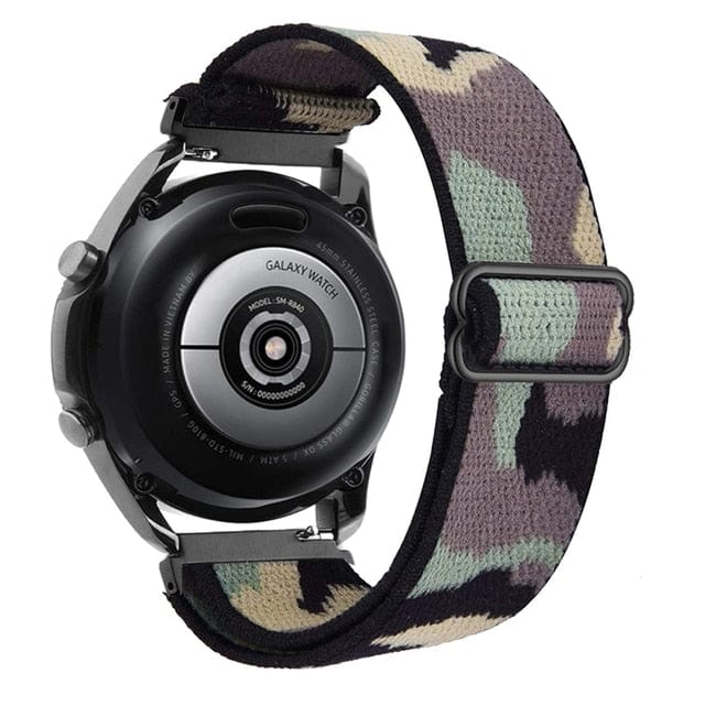 Adjustable Nylon Sports Watch Band For Samsung Grey Camo / 20mm DS2105242S32