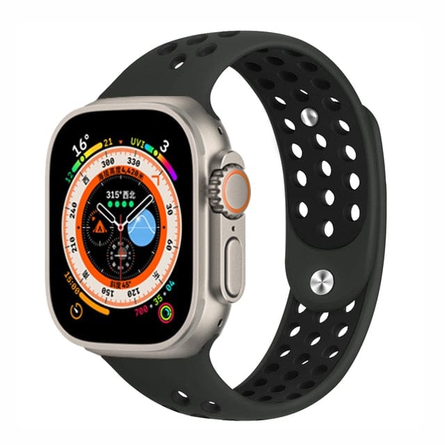 Breathable Sports Watch Band Dark Gray Black / 38mm, 40mm & 41mm DP2211121S07