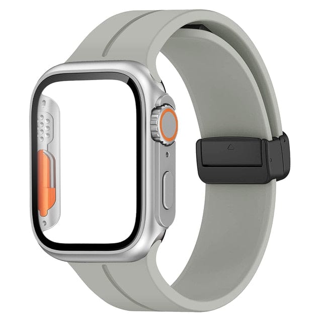 Magnetic Buckle Sports Watch Band With Case Gray / 45mm DP2211041L05&DP2303133L03