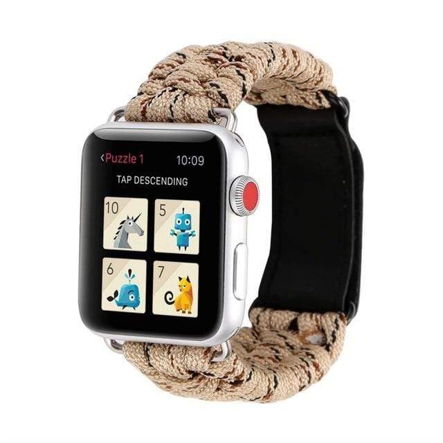 Survival Paracord Watch Band Khaki / 38mm, 40mm & 41mm DP191212S06