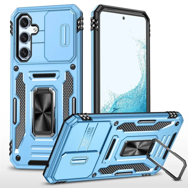 Magnetic Case With Kickstand & Camera Cover For Samsung A Series Galaxy A34 / Light Blue CM20221010-B-05-Samsung A34-Sky Blue