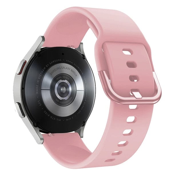Silicone Sports Watch Band For Samsung Light Pink / 20mm DS191111S11