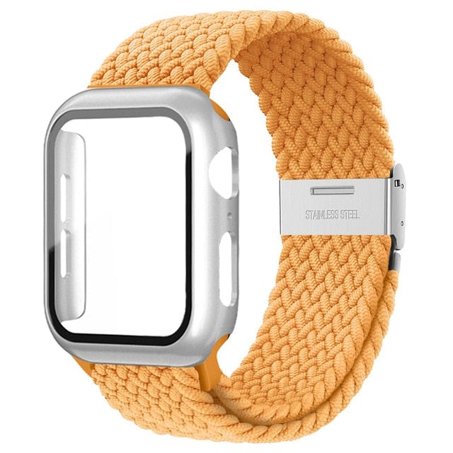 Braided Loop Watch Band With Case Mustard Yellow / 38mm DP2205161S10&DP191201S13