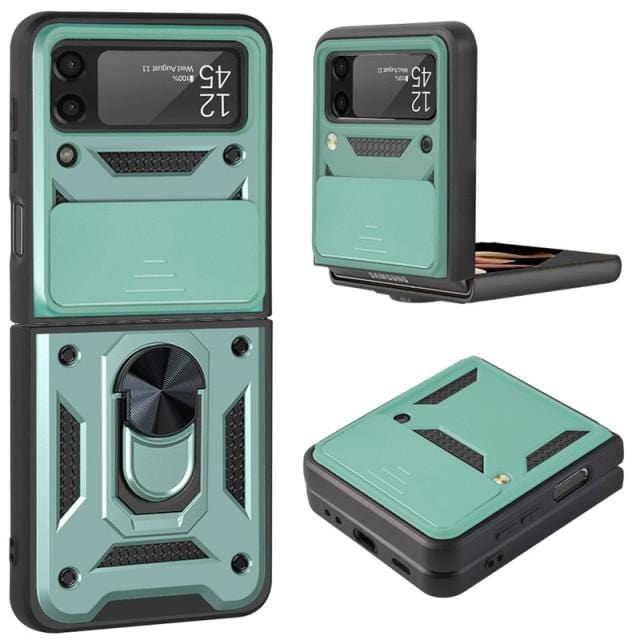 Magnetic Shockproof Case For Samsung Z FLIP Midnight Green / Galaxy Flip 3 CM20211023-06-Z FLIP 3-Green