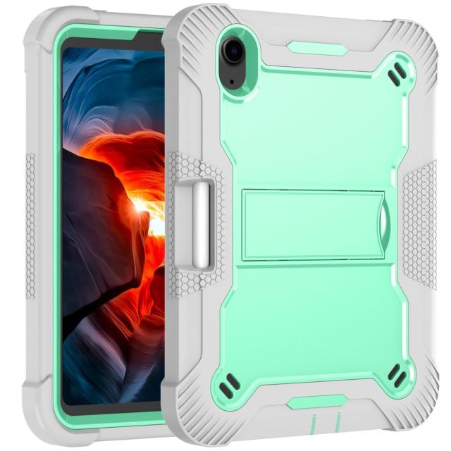 Shockproof Mini Tablet Case With Kickstand iPad Mini 4 / Mint Green & Gray CM20211012-05-iPad mini 4-Green+Grey