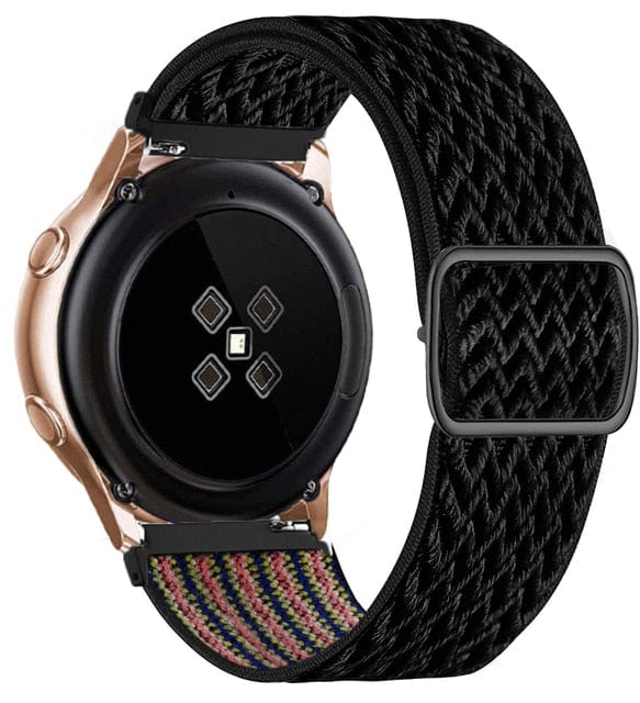 Adjustable Nylon Sports Watch Band For Samsung Wave Black2 / 20mm DP2106281S02