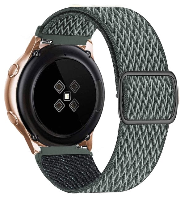 Adjustable Nylon Sports Watch Band For Samsung Wave Sage Green / 20mm DP2106281S06
