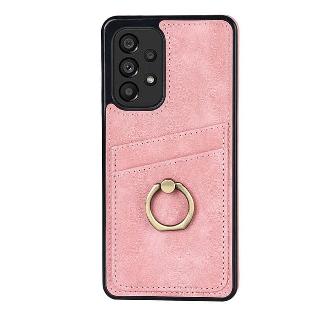 Matte Leather Cardholder Case For Samsung A Series Galaxy A12 5G / Pink CM20221201-A-02-Samsung A12 5G-Pink
