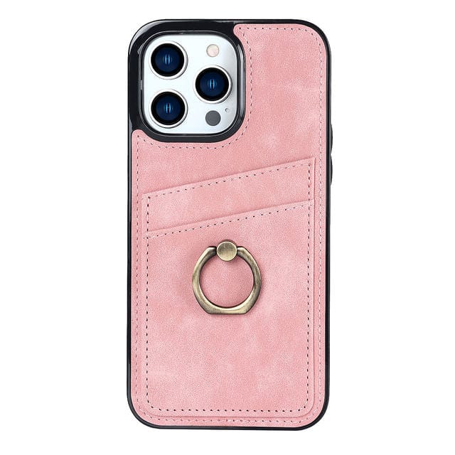 Matte Leather Cardholder Phone Case iPhone 12 Mini / Pink CM20221201-A-02-iPhone 12 Mini-Pink