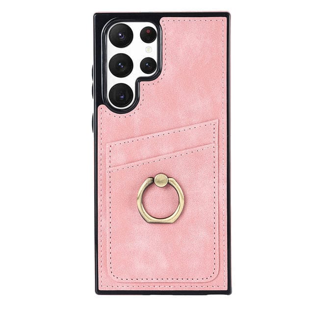 Matte Leather Cardholder Case For Samsung Galaxy Galaxy S20 / Pink CM20221201-B-03-Samsung S20-Pink