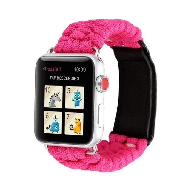 Survival Paracord Watch Band Deep Pink / 38mm, 40mm & 41mm DP191212S04