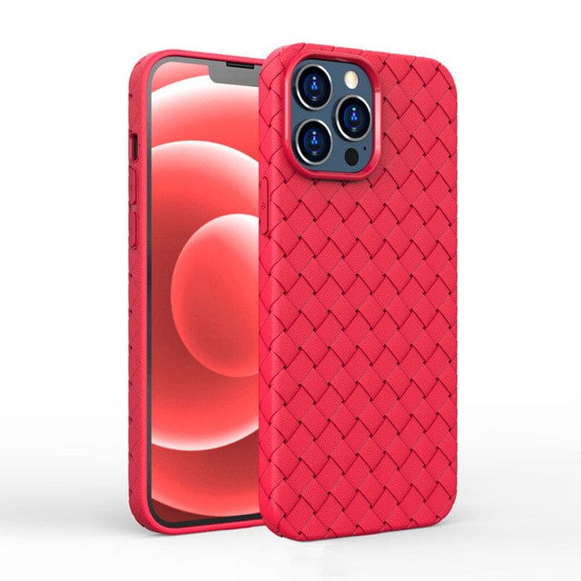 Braided Silicone Phone Case For iPhone 7/8 / Red CM20220421-06-iPhone 7 8-Red