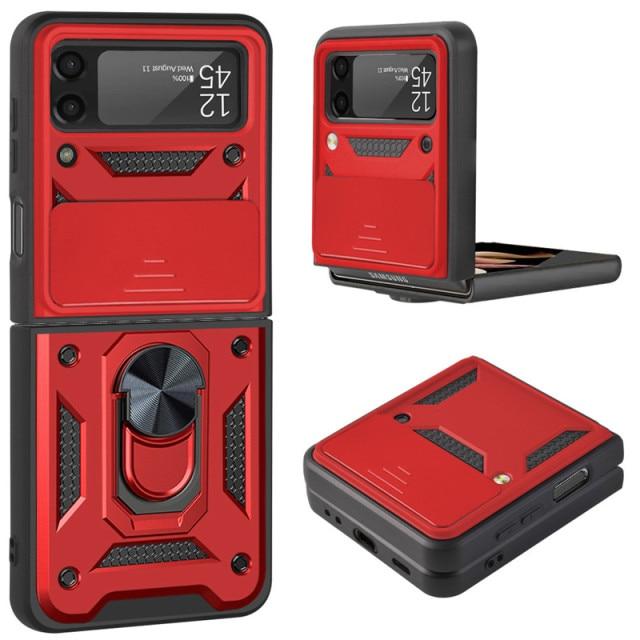 Magnetic Shockproof Case For Samsung Z FLIP Red / Galaxy Flip 3 CM20211023-06-Z FLIP 3-Red