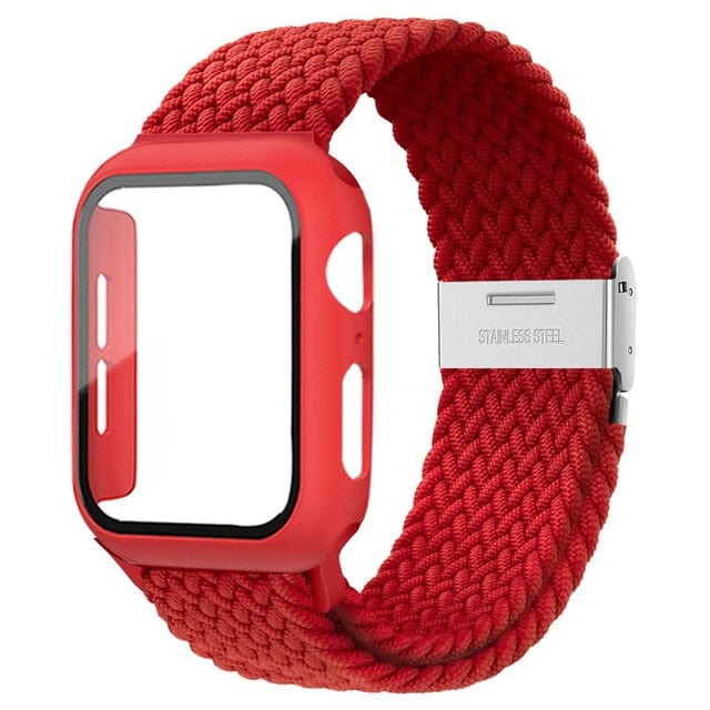 Braided Loop Watch Band With Case Red / 38mm DP2205161S06&DP191201S10