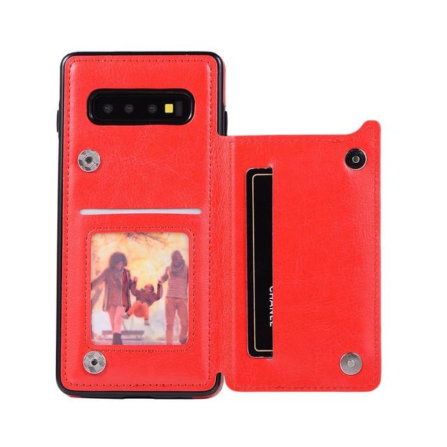 Leather Wallet Case For Samsung Galaxy S Galaxy S23 / Red CM20230301-010-for Galaxy S23-Red