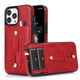 Leather Card Holder Phone Case With Kickstand iPhone 13 Mini Red Parkfield Supplies