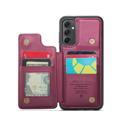 for Samsung Galaxy A13 A14 A23 A24 A54 A53 Wallet Case with Card Holder&RFID Blocking PU Leather Kickstand Magnetic Clasp Case A13 4G / Red