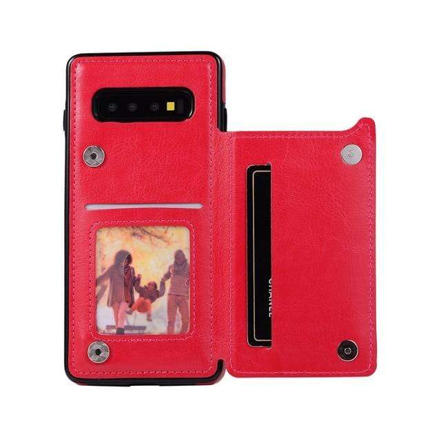 Leather Wallet Case For Samsung Galaxy S Galaxy S23 / Rose Red CM20230301-010-for Galaxy S23-Rose Red