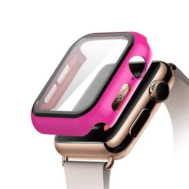 Tempered Glass Protective Watch Case Rose Red / 38mm DP191201S06
