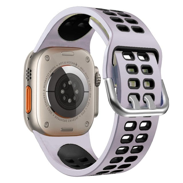 2 Tone Sports Watch Band Gray Black / 38mm, 40mm & 41mm DP2210251S08