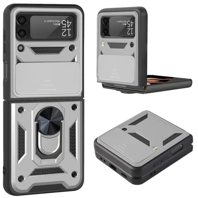 Magnetic Shockproof Case For Samsung Z FLIP Silver / Galaxy Flip 3 CM20211023-06-Z FLIP 3-Silver