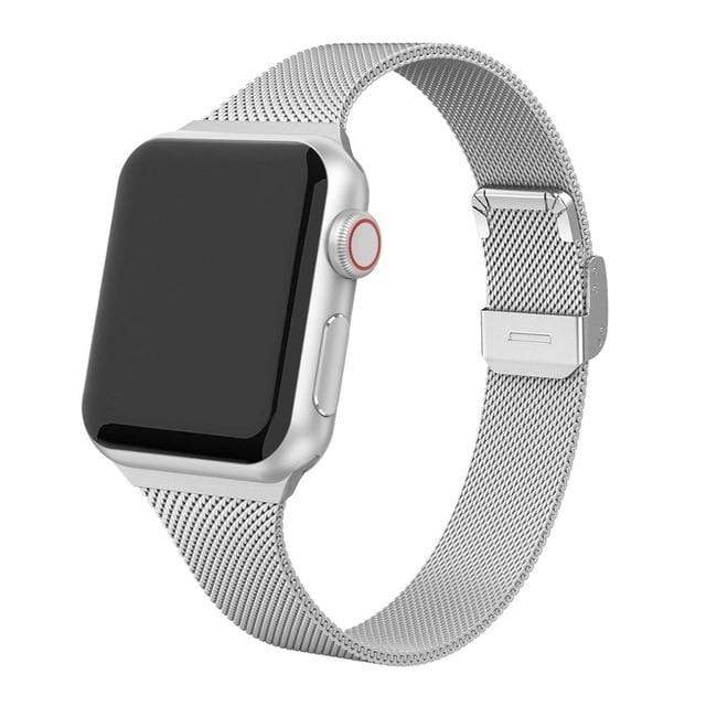Slim Milanese Stainless Steel Watch Band Silver / 38mm / 40mm / 41mm DP191026S01
