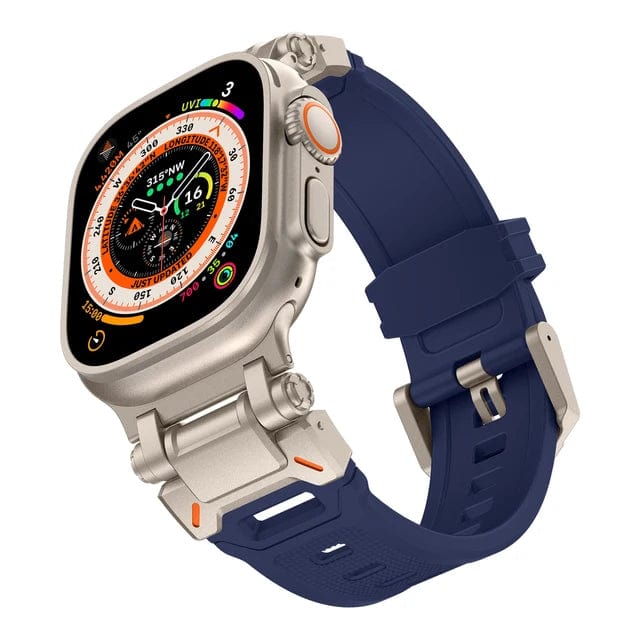 Rugged Mens Watch Band Titanium + Blue / 49mm (Ultra) DP2312271BL04