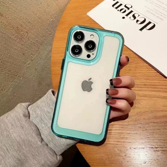 Clear Shockproof Phone Case For iPhone 7/8 / Transparent Blue CM20220215-A-01-iPhone 7/8-Transparent Blue