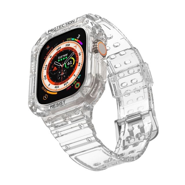 Large Sports Watch Band With Built In Case Transparent / 49mm (Ultra) DP221107101