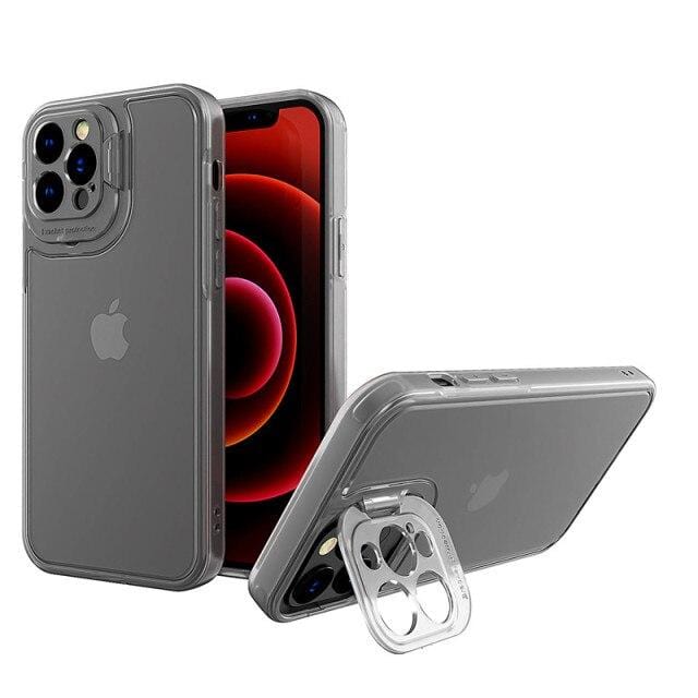 Shockproof Camera Kickstand Phone Case iPhone 6/6S / Transparent White W210811-for iPhone 6 6S-White-U