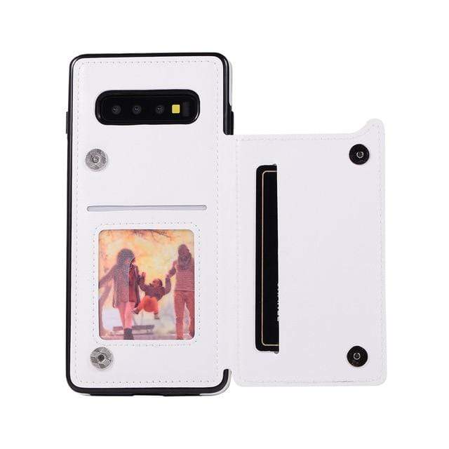 Leather Wallet Case For Samsung Galaxy S Galaxy S23 / White CM20230301-010-for Galaxy S23-White