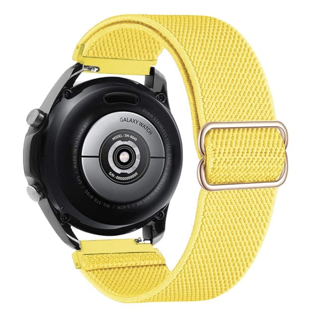 Adjustable Nylon Sports Watch Band For Samsung Yellow / 20mm DS2105242S17