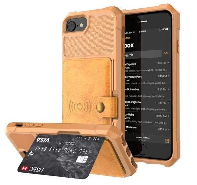 Magnetic Leather Phone Wallet Case iPhone 6/6s Plus / Brown R1Y1-18091933-Ye-8P